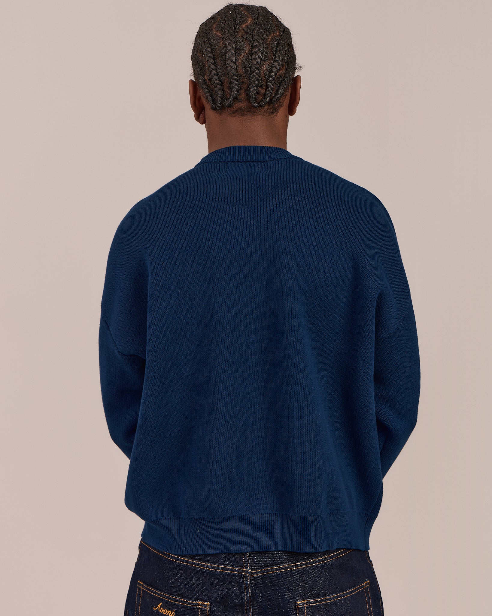Single O Neck Knit - Navy