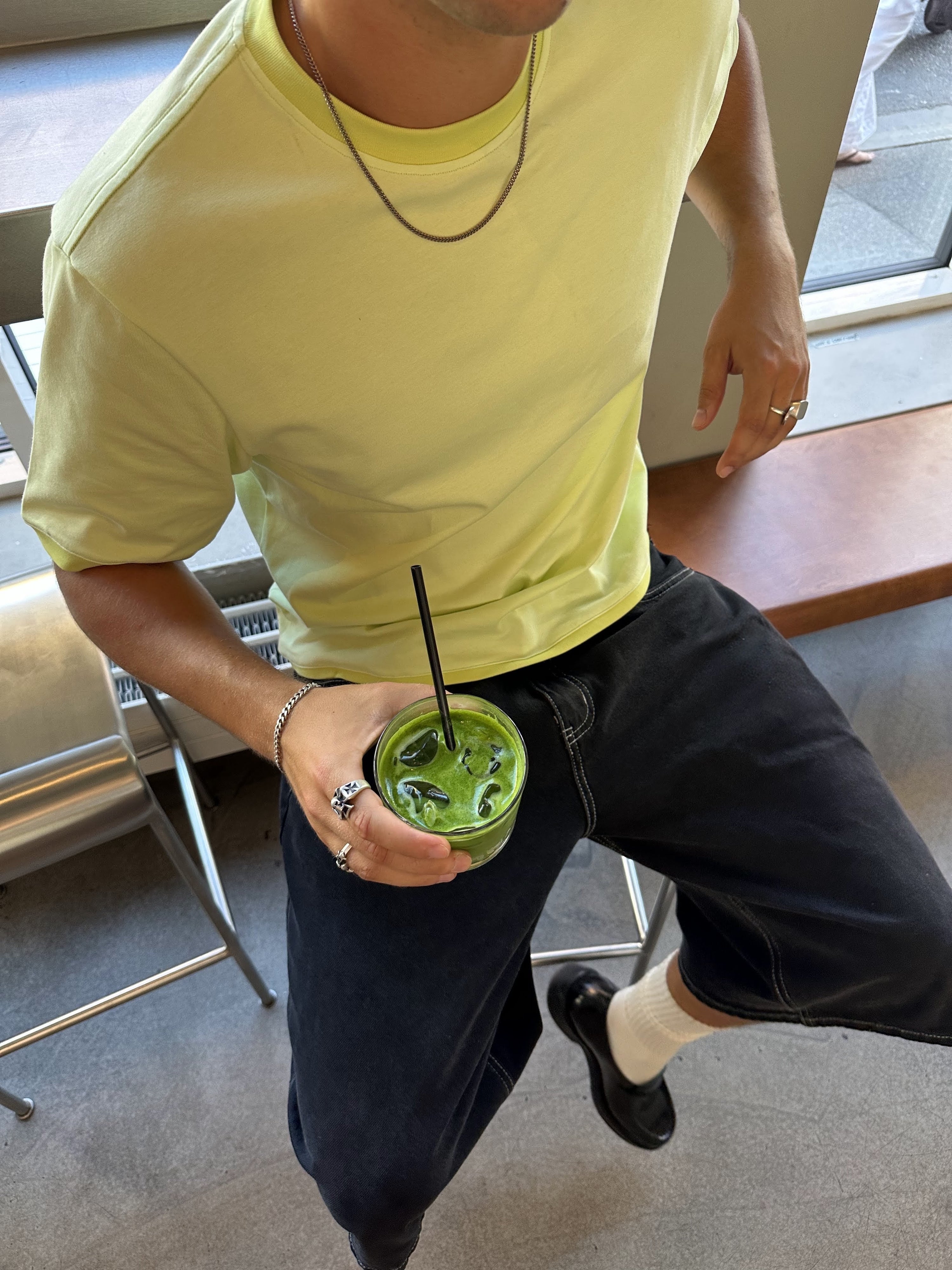SS Ringer Tee - Lime/Green