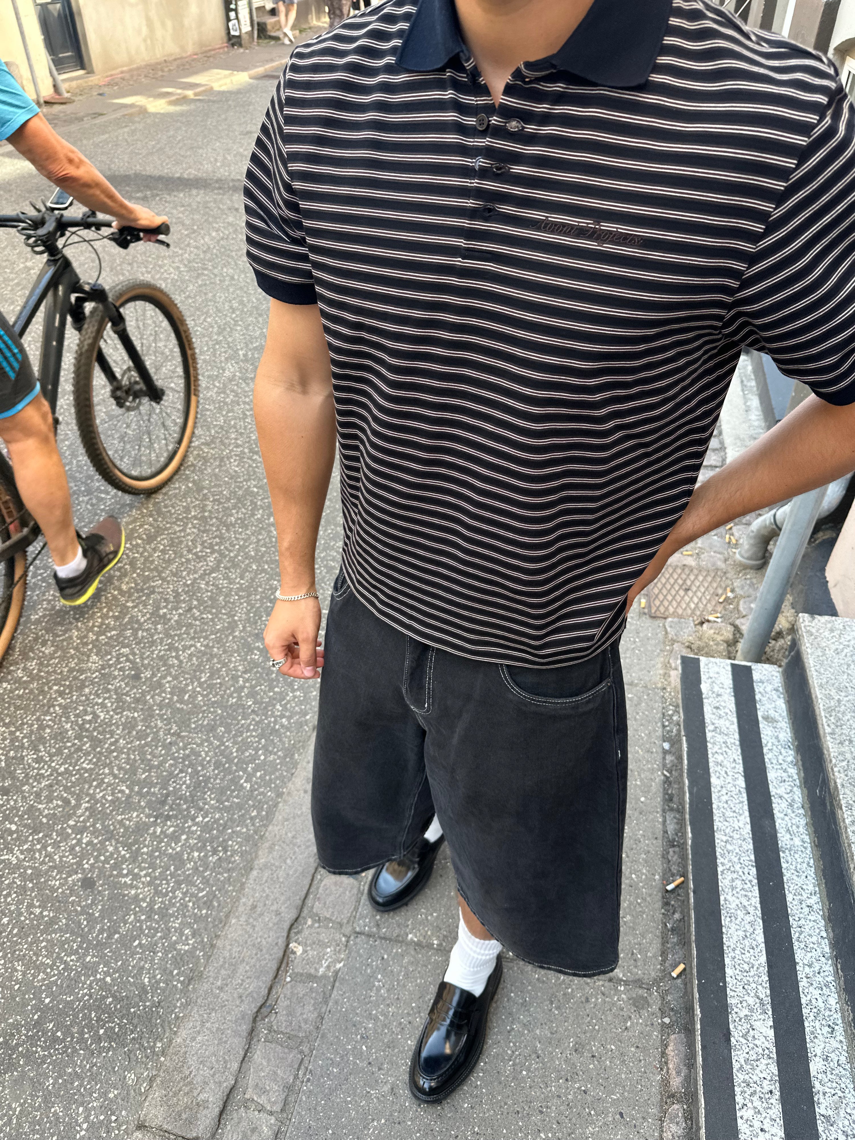 SS Polo Shirt - Black Stripe