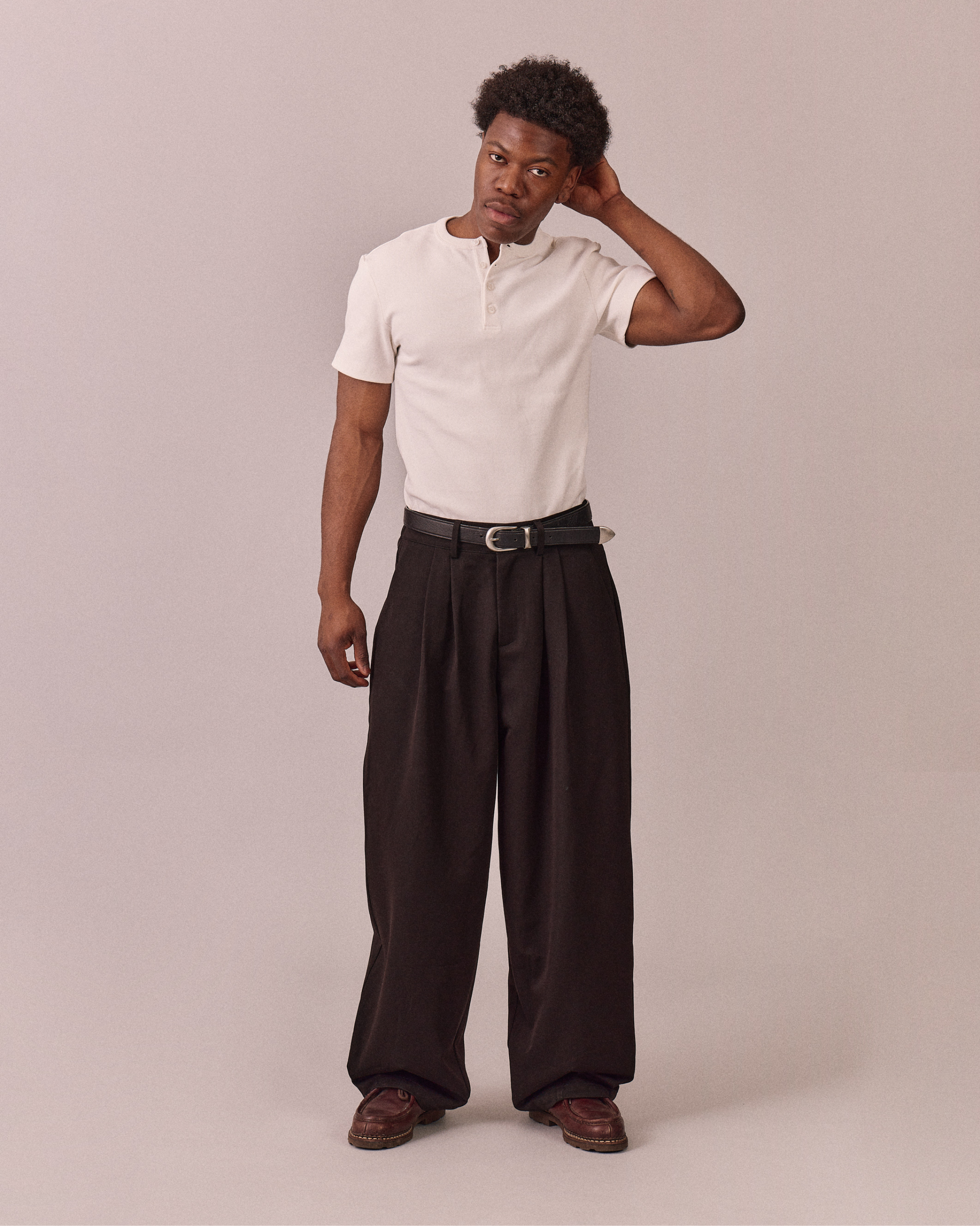 SS Henley Shirt - White