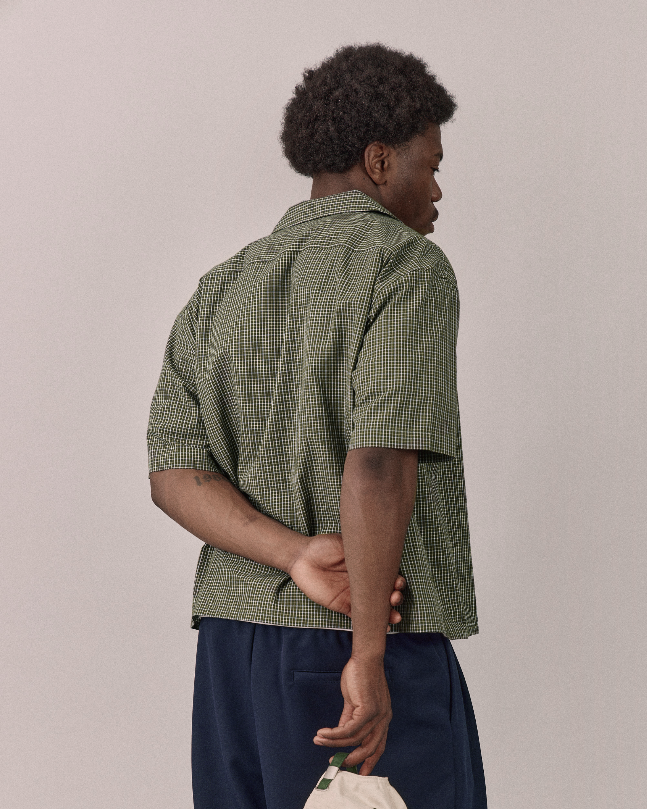 SS Checkered Shirt - Green/Navy