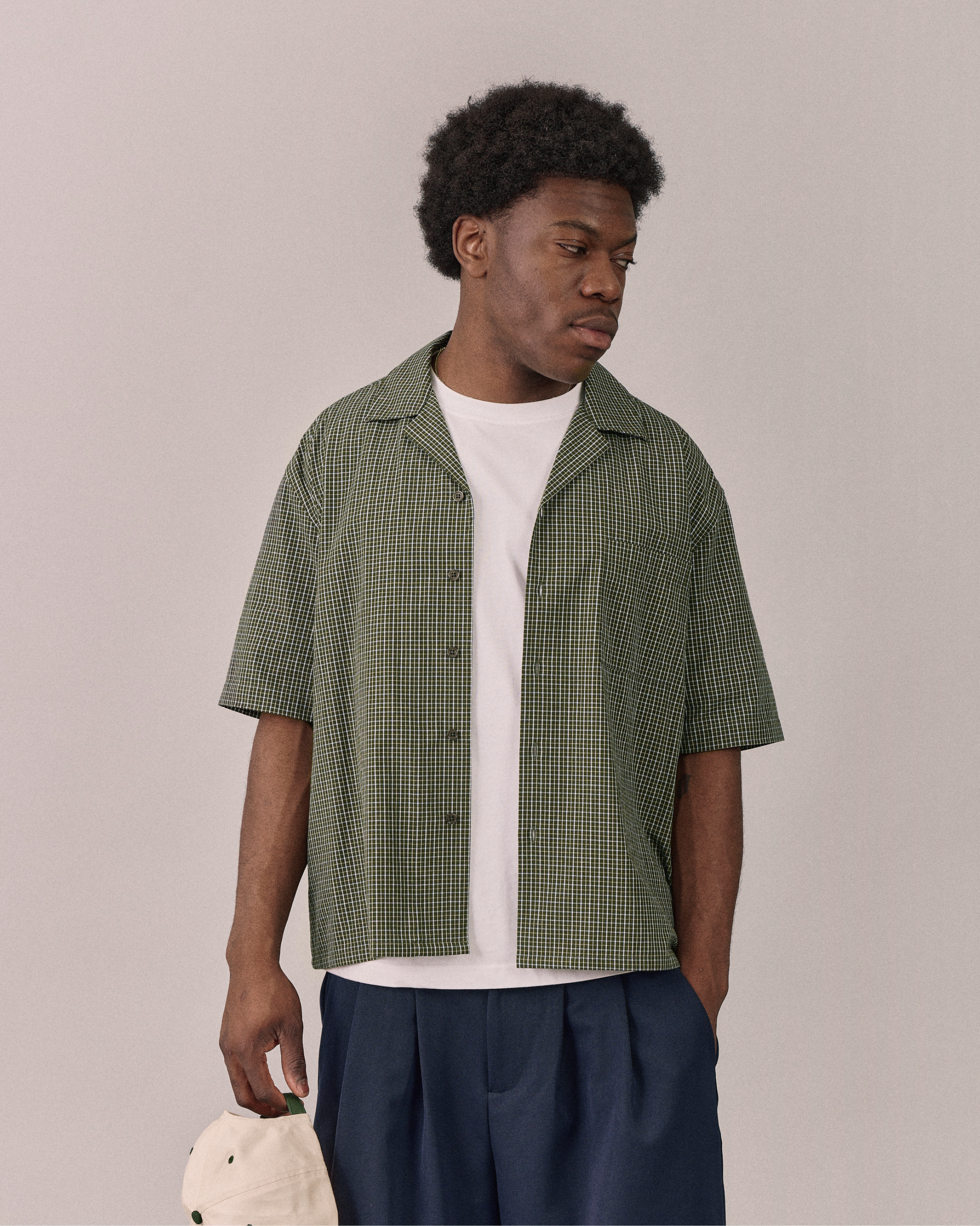 SS Checkered Shirt - Green/Navy