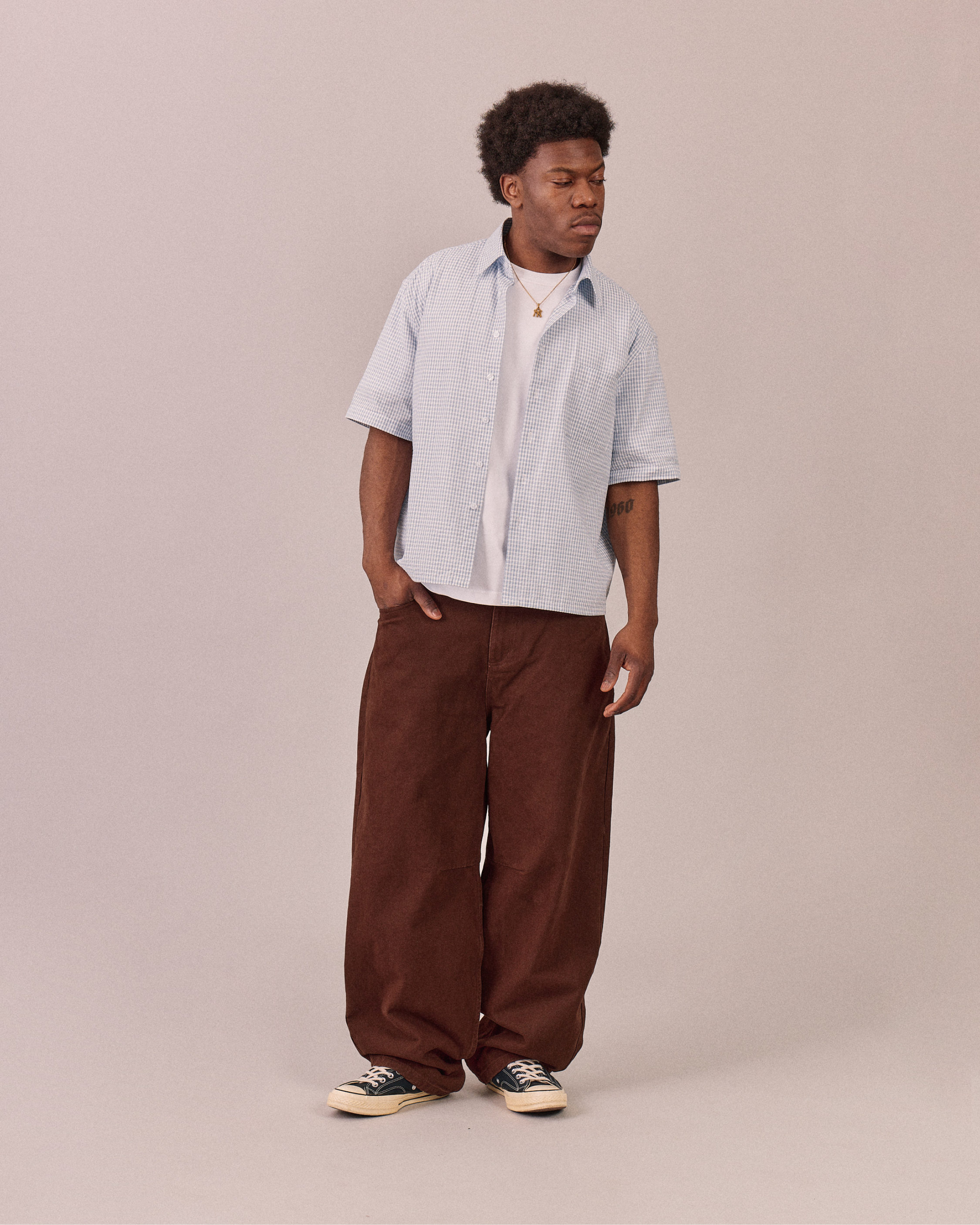 SS Checkered Shirt - Blue/White