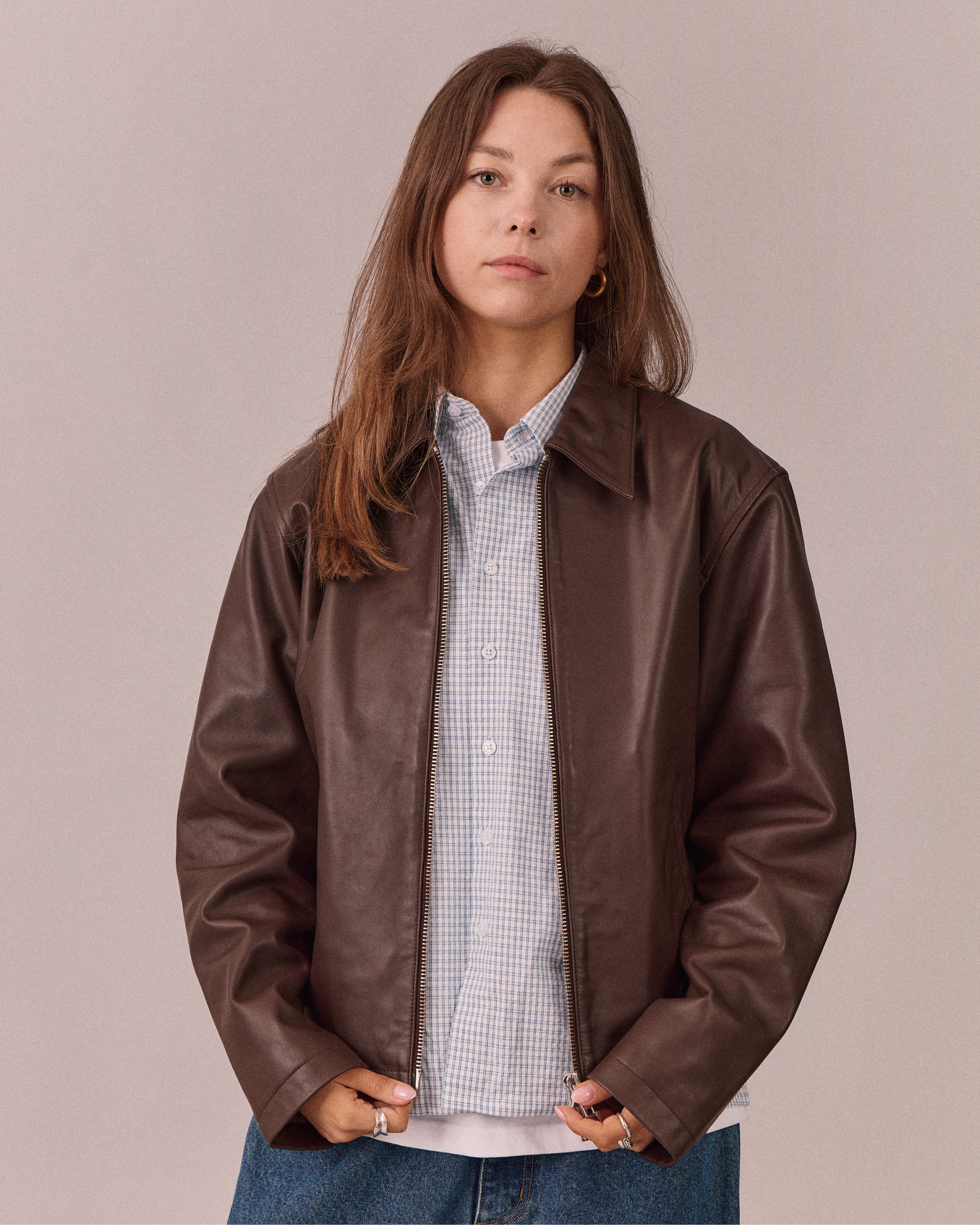 Soft Leather Jacket - Brown – Avoni Projects