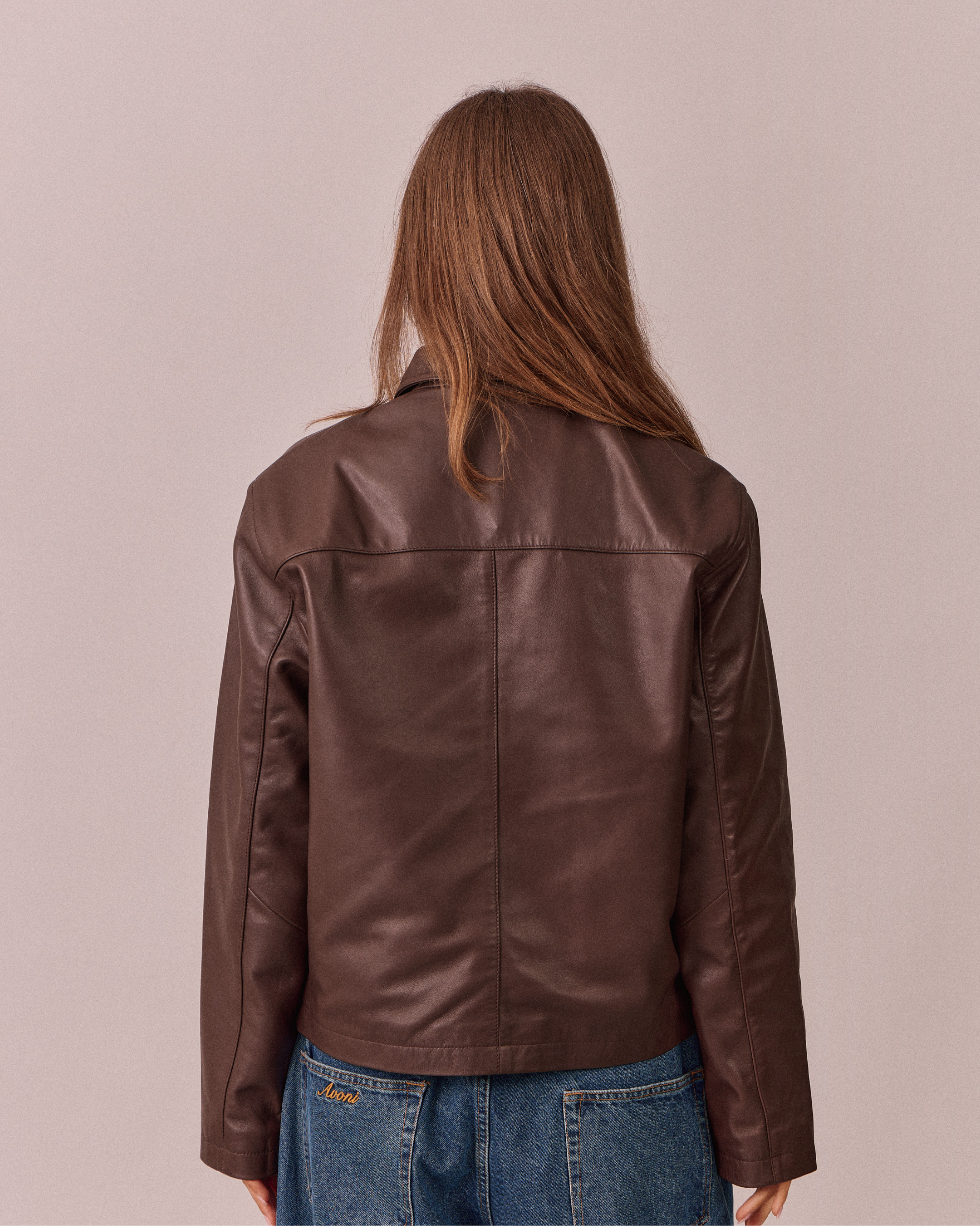 Soft Leather Jacket - Brown