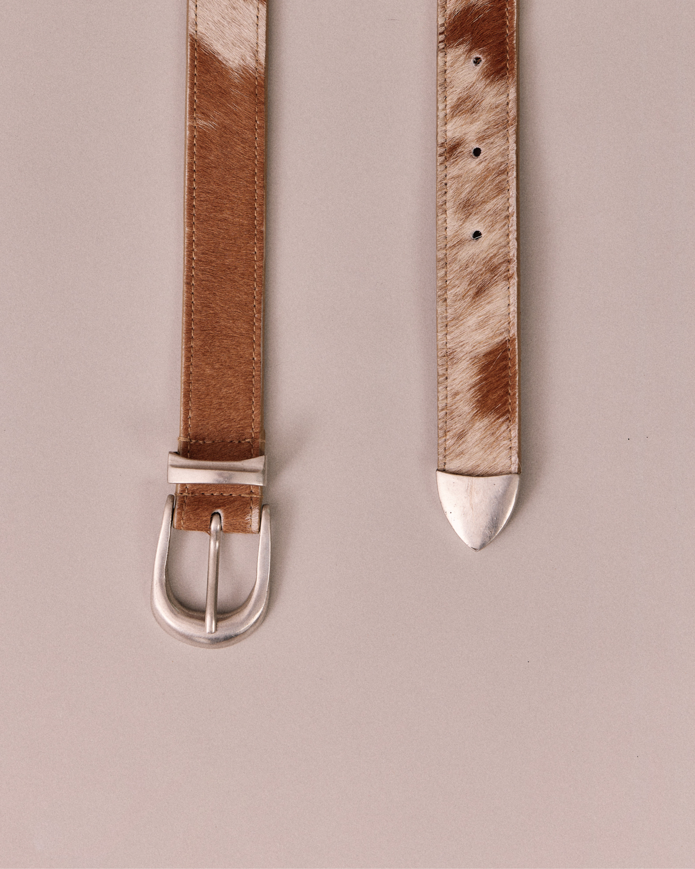 Leather Belt - Cow Hair