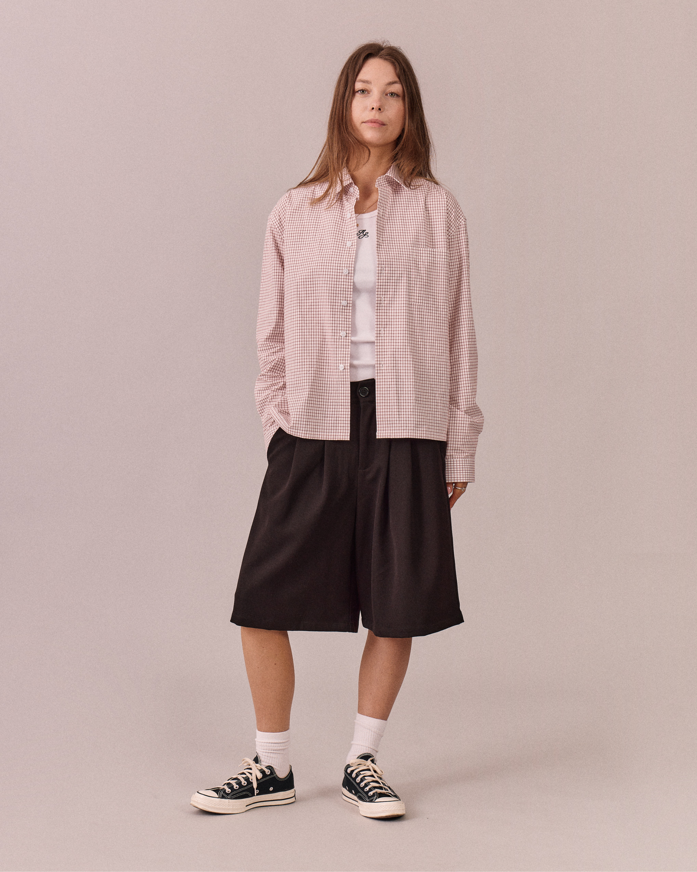 LS Checkered Shirt - Red/White