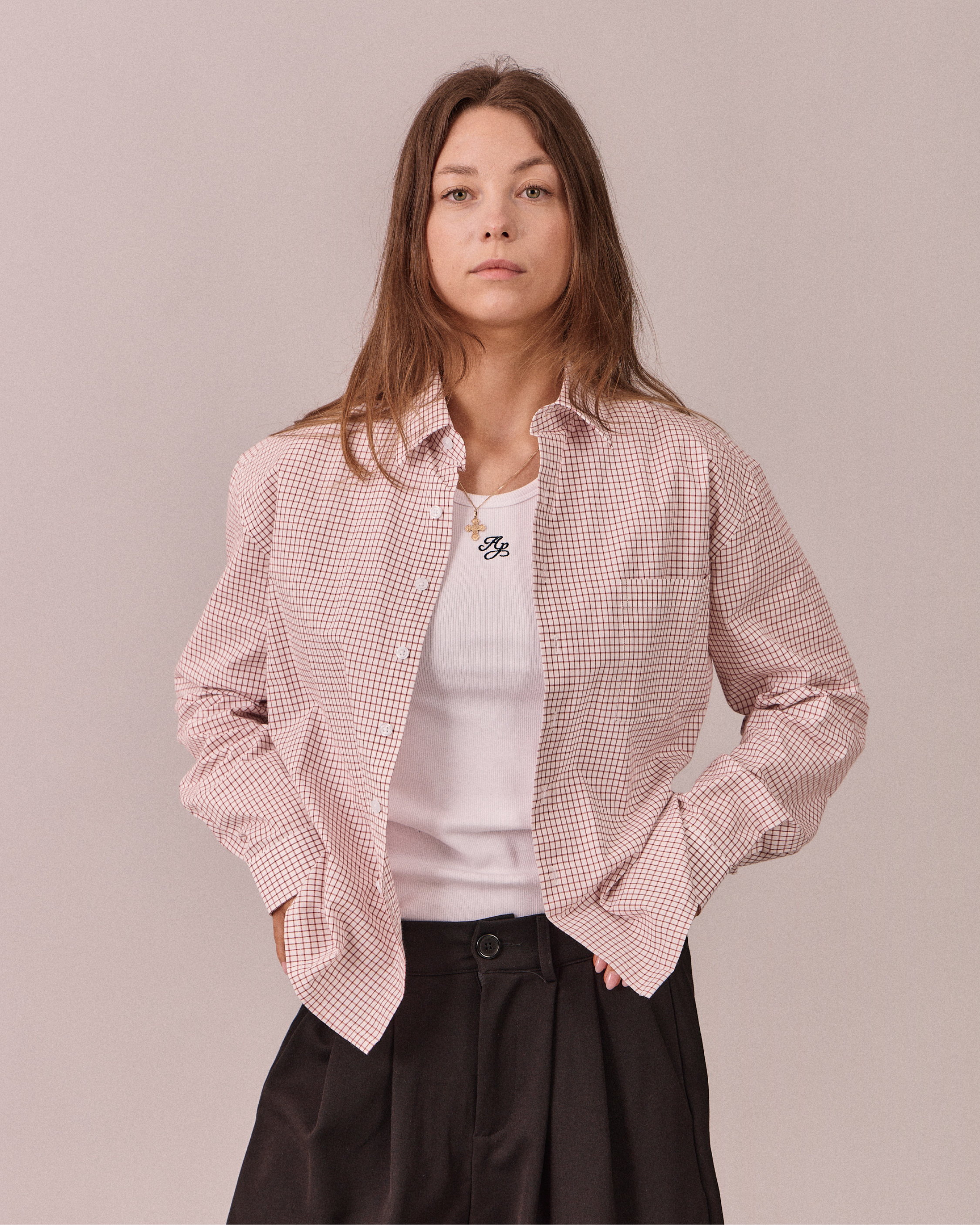 LS Checkered Shirt - Red/White