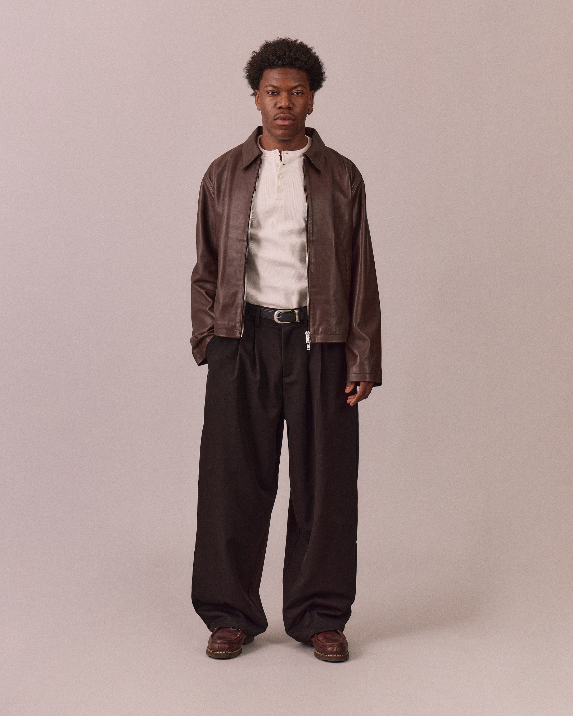 Soft Leather Jacket - Brown