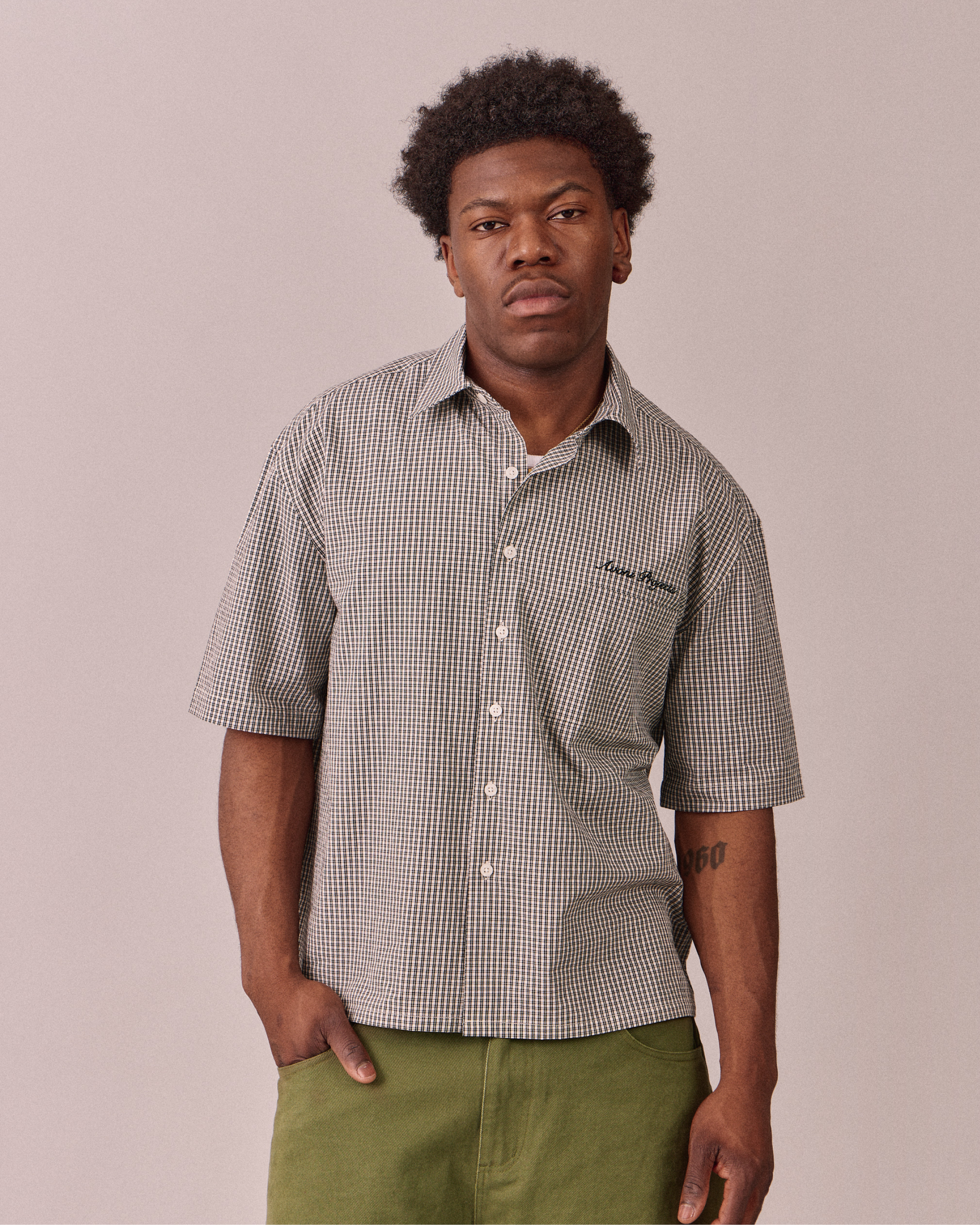 SS Checkered Shirt - White/Black