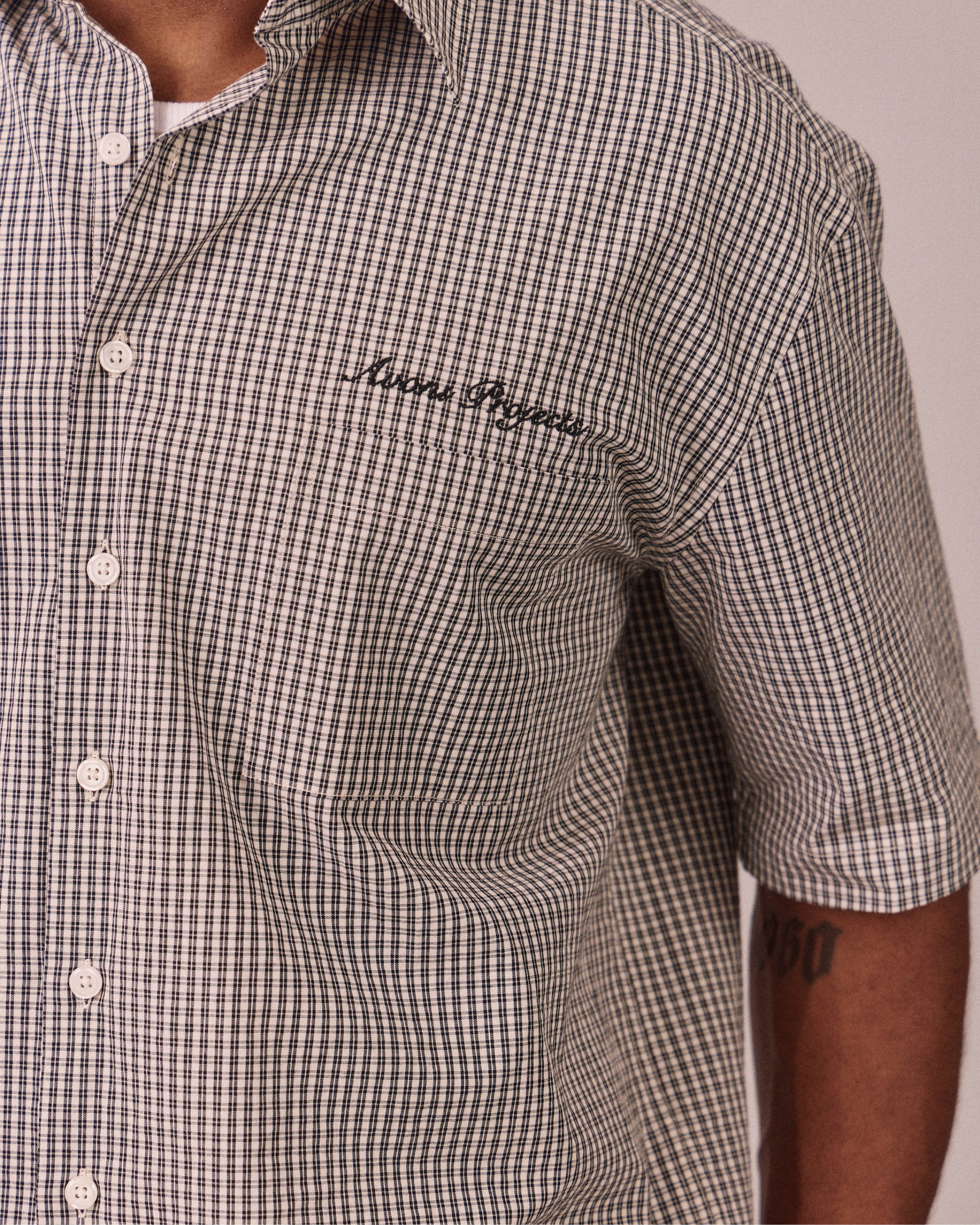 SS Checkered Shirt - White/Black