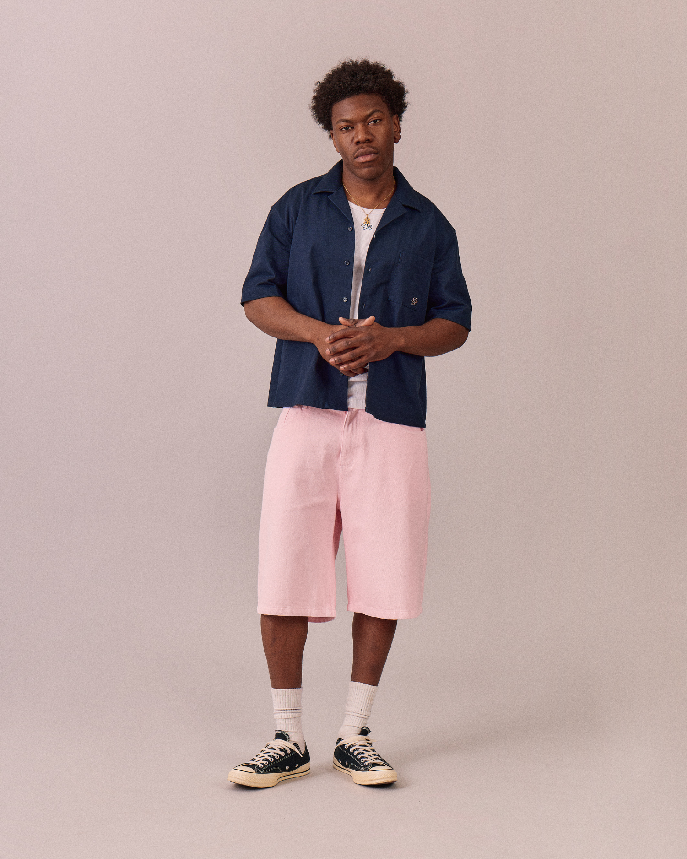 SS Canvas Essential Shirt - Navy
