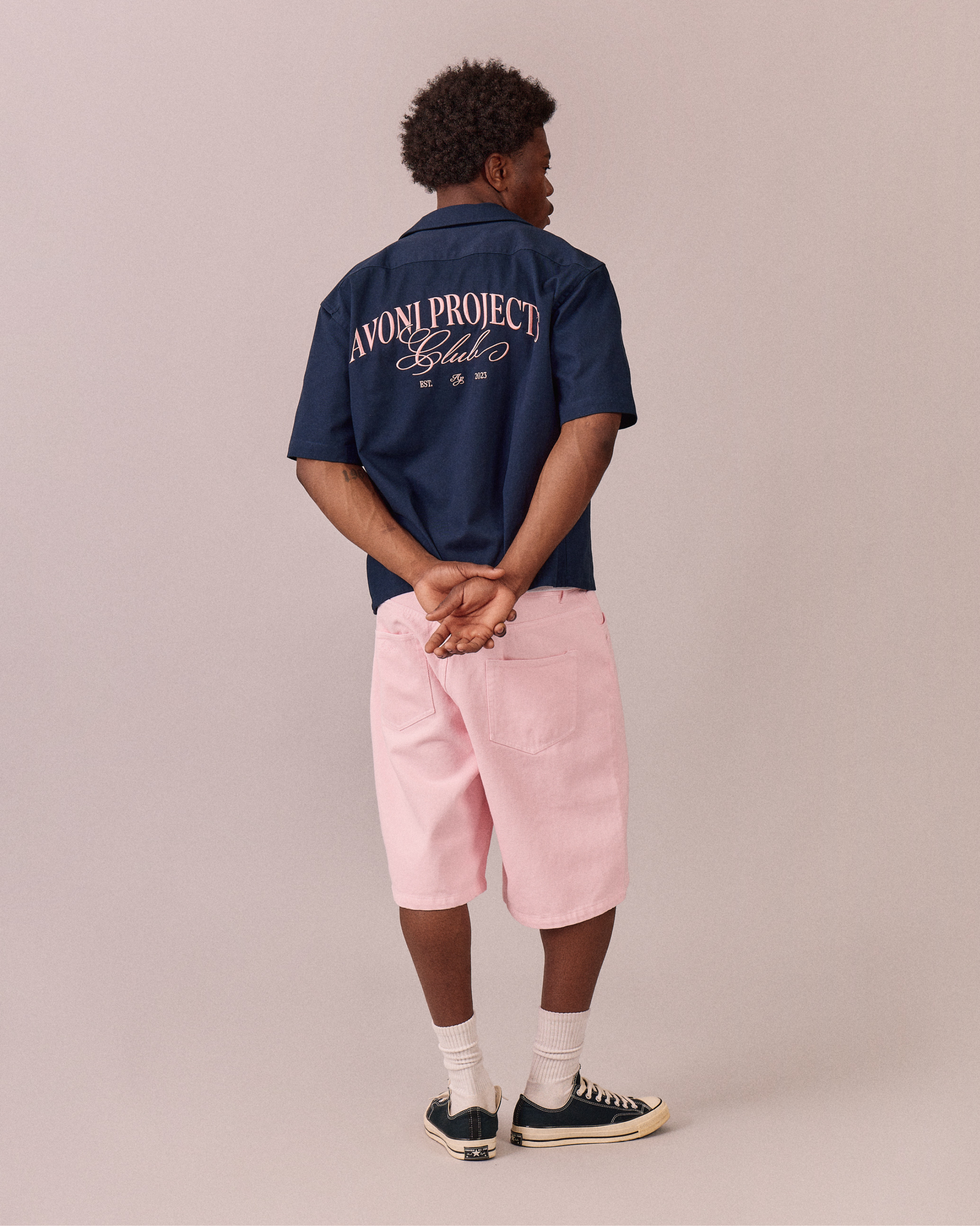 Baggy Canvas Jorts - Pink