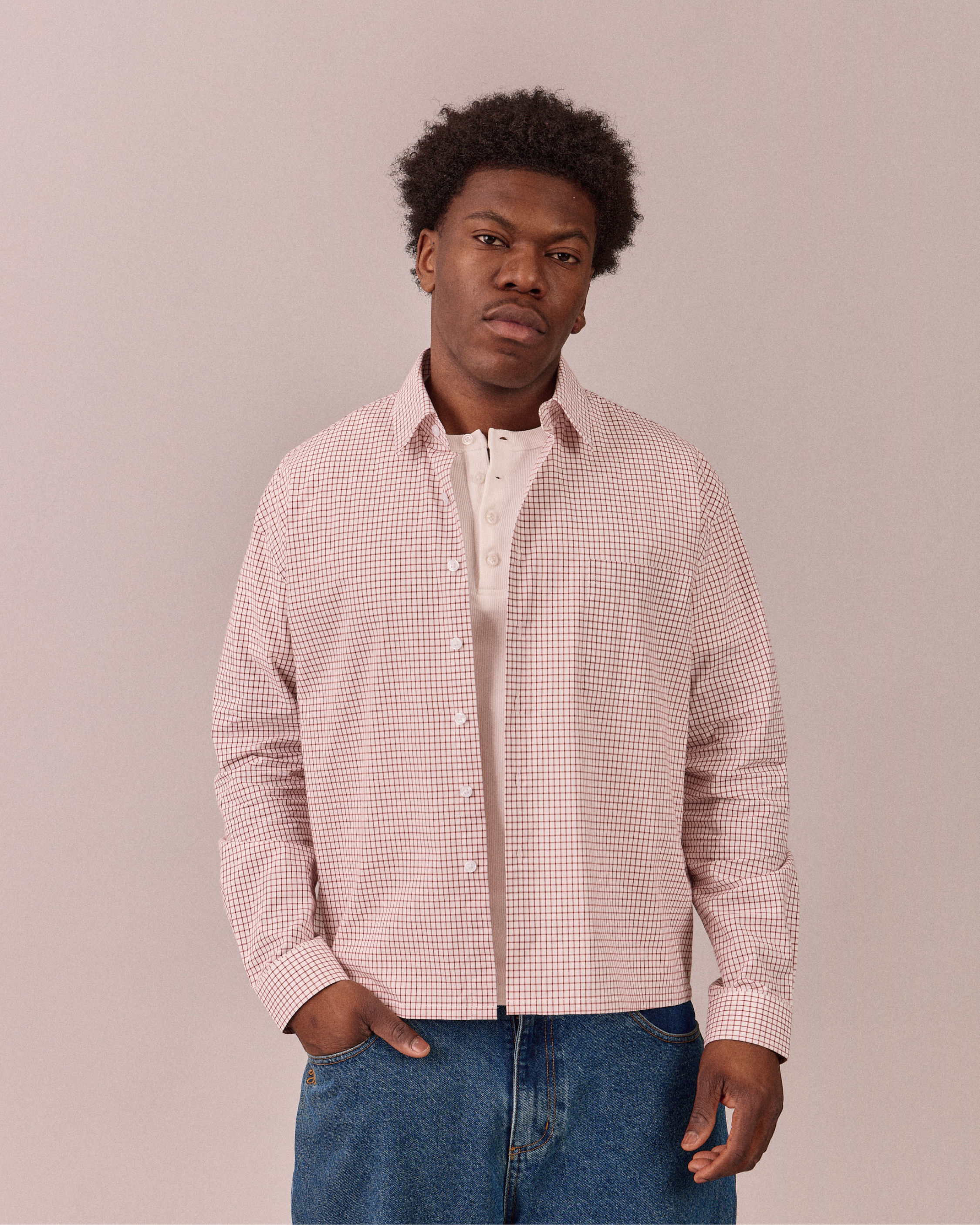 LS Checkered Shirt - Red/White