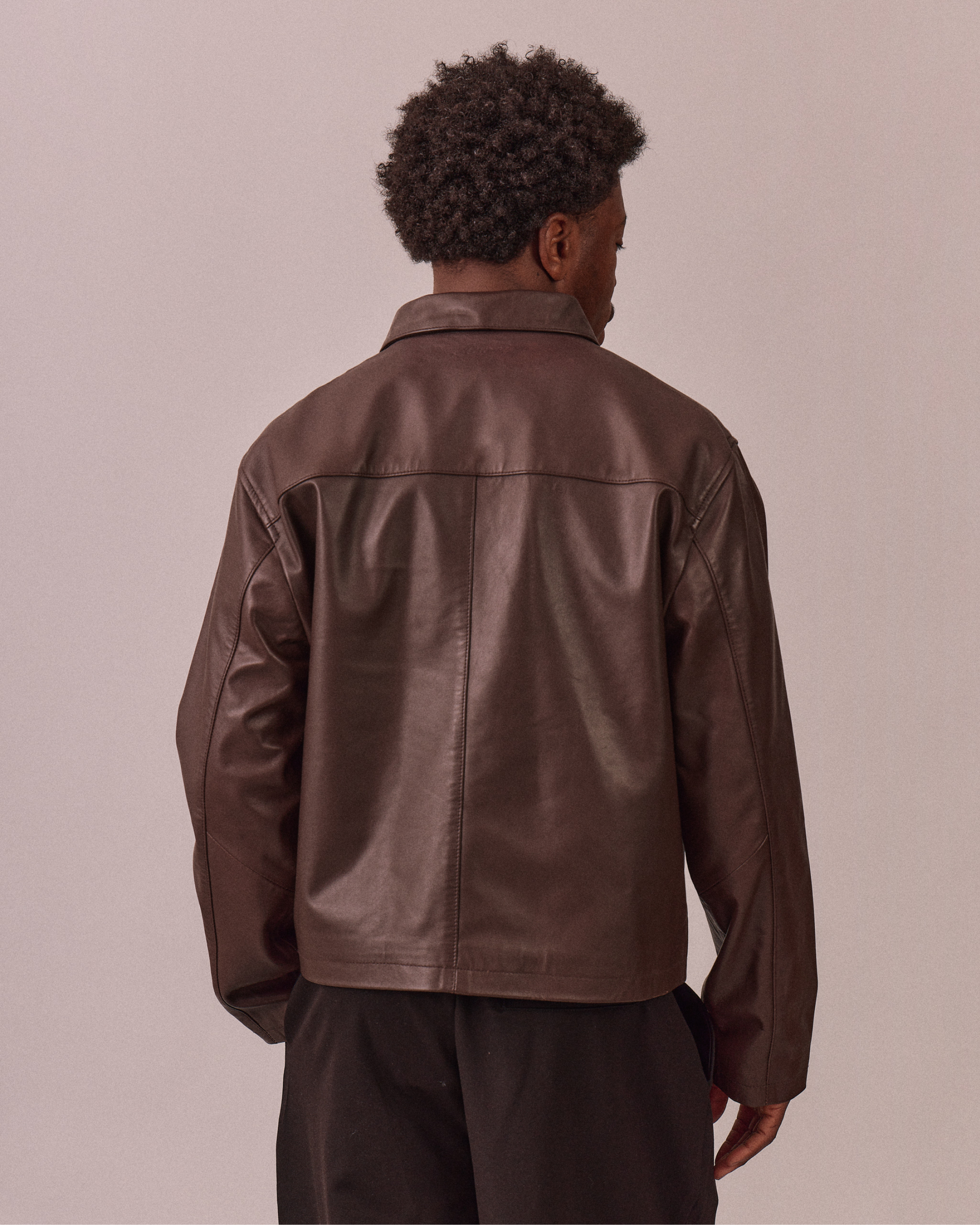 Soft Leather Jacket - Brown – Avoni Projects