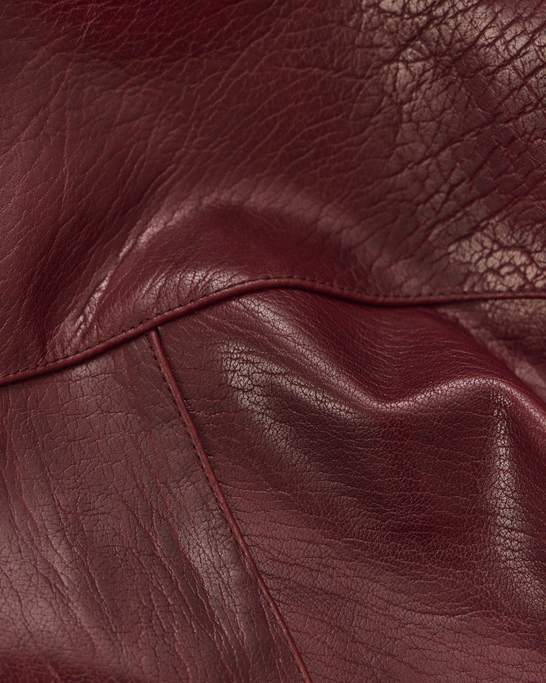 High Gloss Leather Jacket - Mahogany