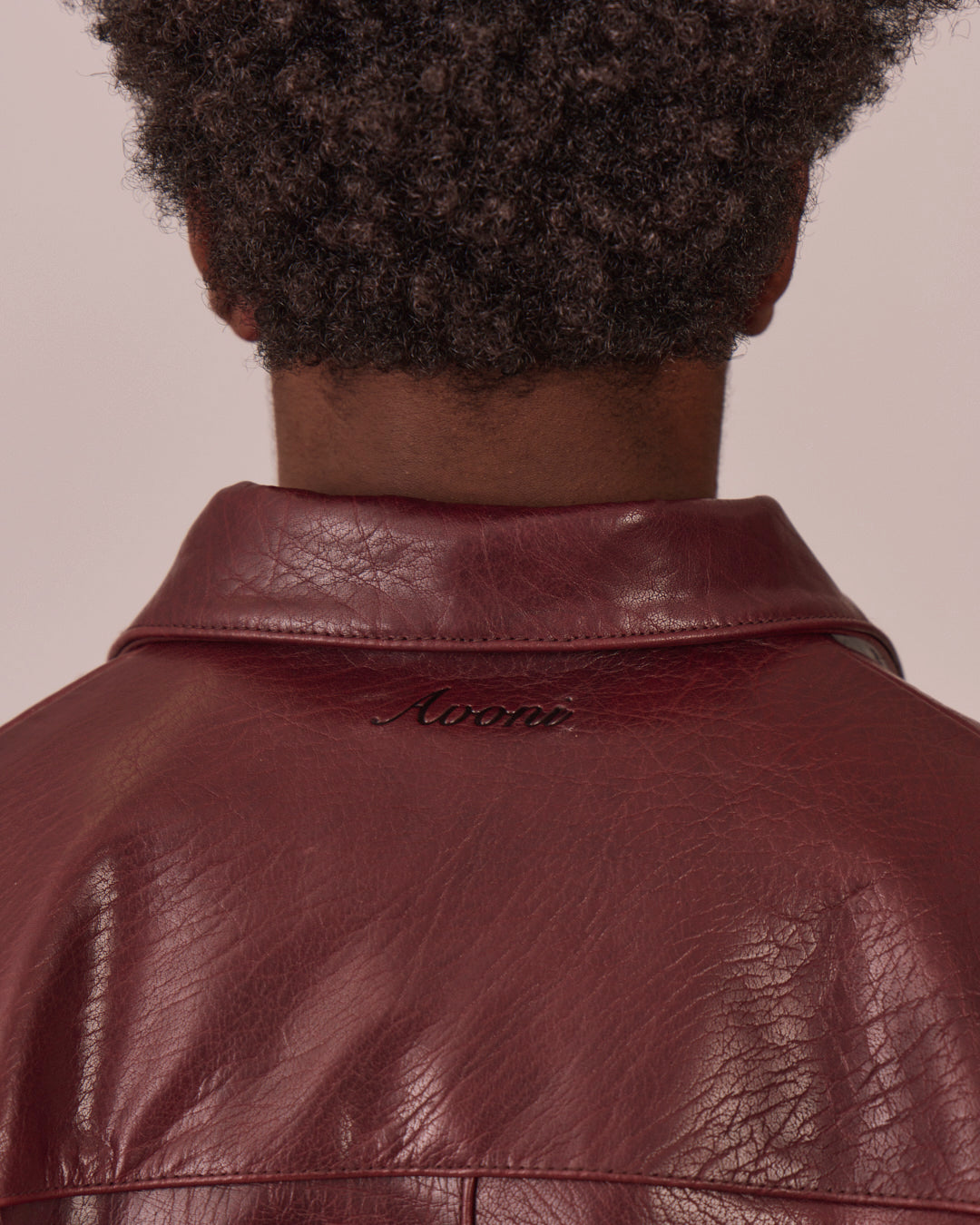 High Gloss Leather Jacket - Mahogany