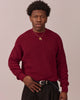 Fisherman O Neck Knit - Burgundy