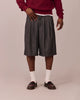 Relaxed Suit Shorts - Grey Stripe
