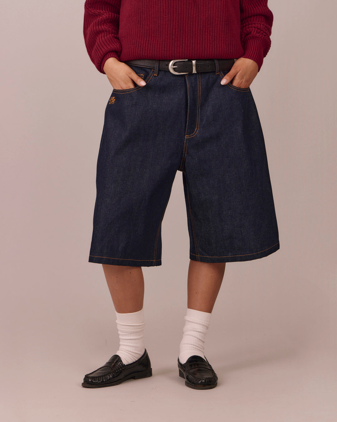 Baggy Selvedge Jorts - Indigo