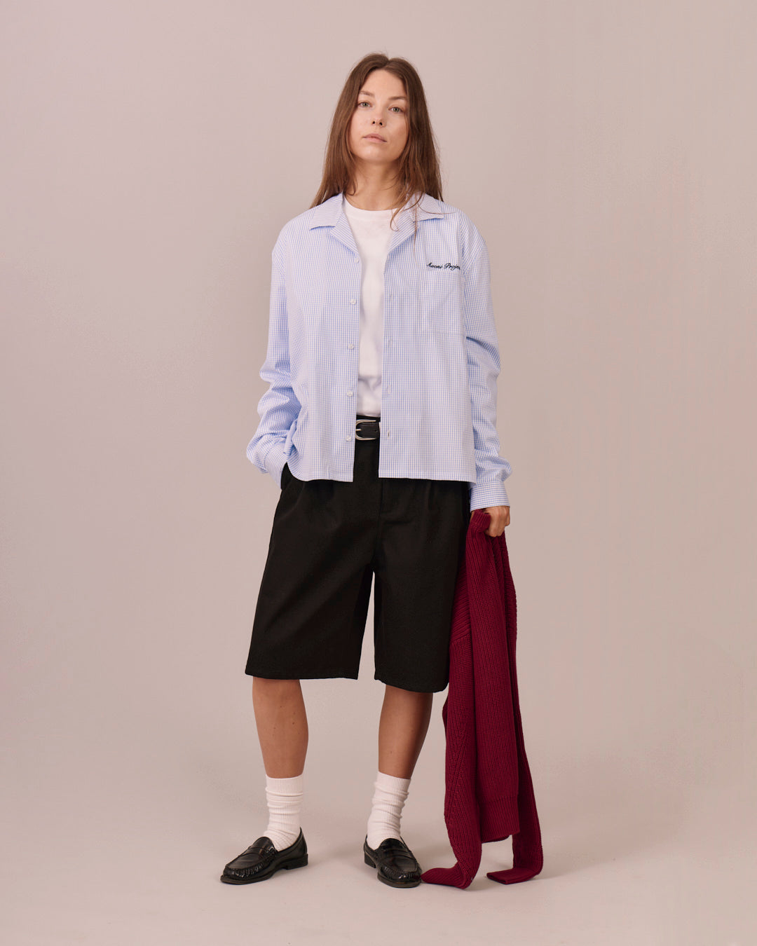 Baggy Pleated Jorts - Black