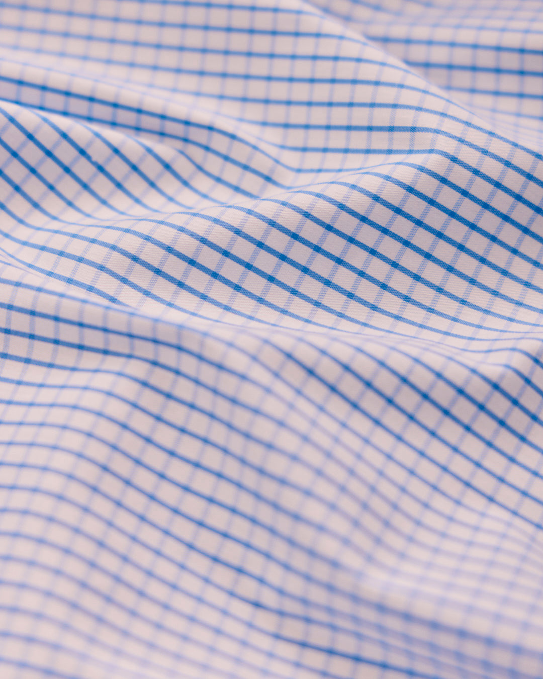 LS Checkered Shirt - Light Blue/White