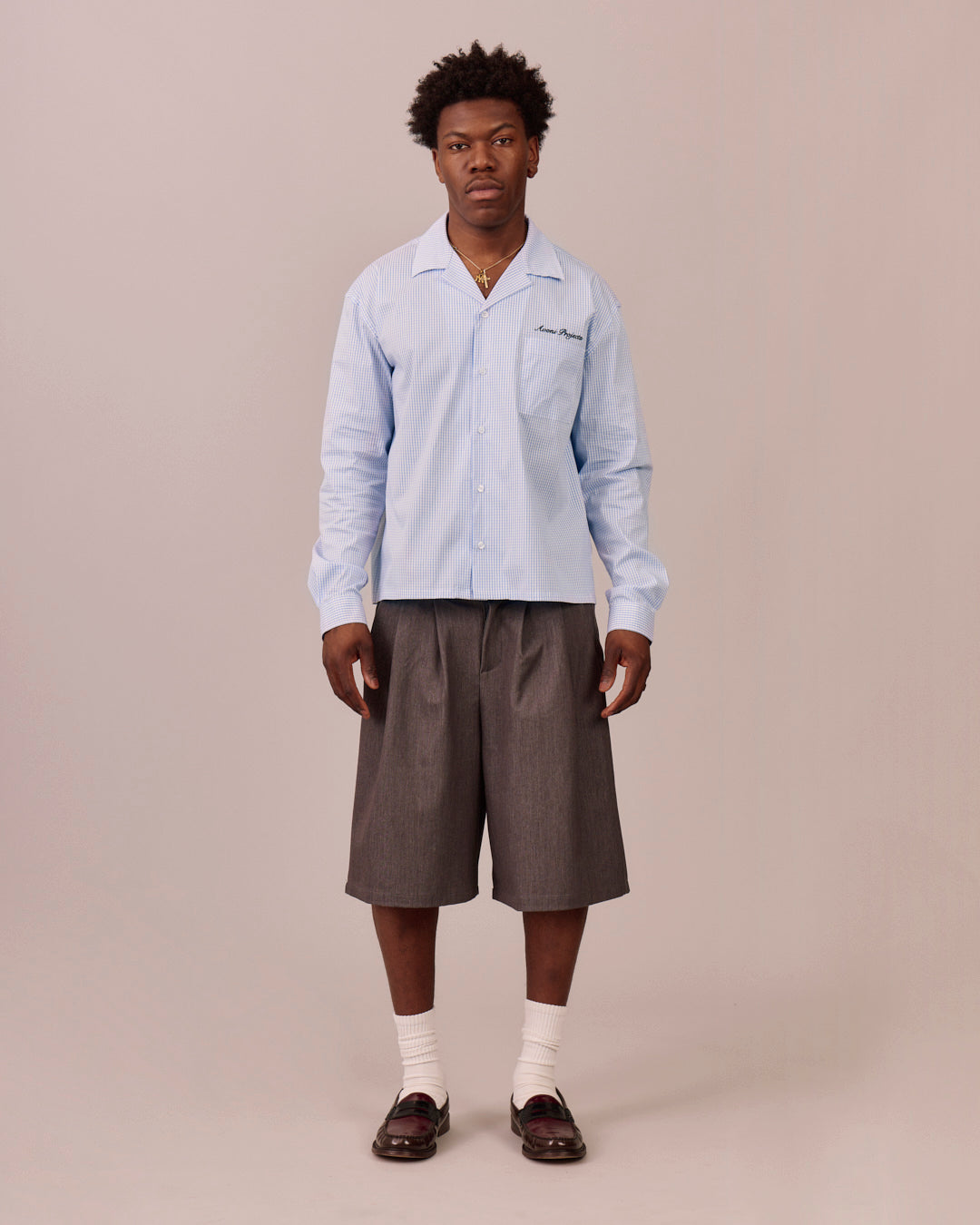 Relaxed Suit Shorts - Dark Grey