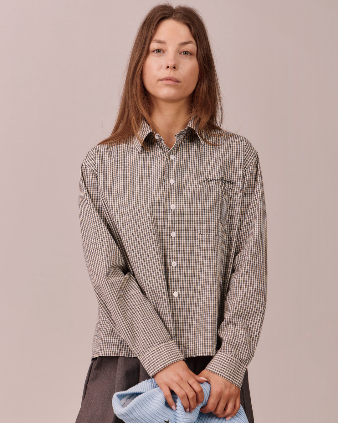 LS Checkered Shirt - White/Black