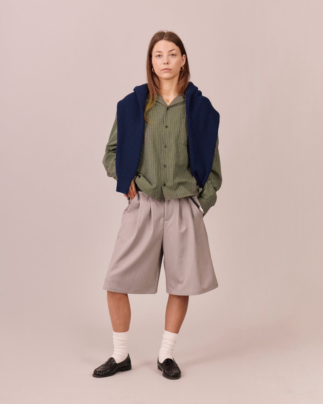 LS Checkered Shirt - Green/Navy