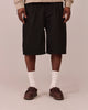 Baggy Pleated Jorts - Black