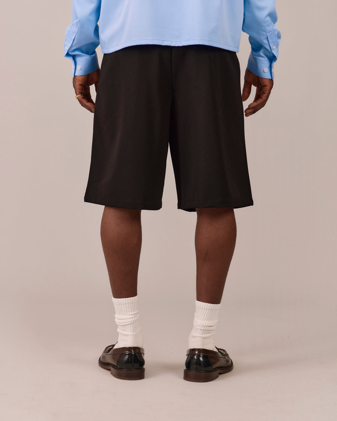 Relaxed Suit Shorts - Black