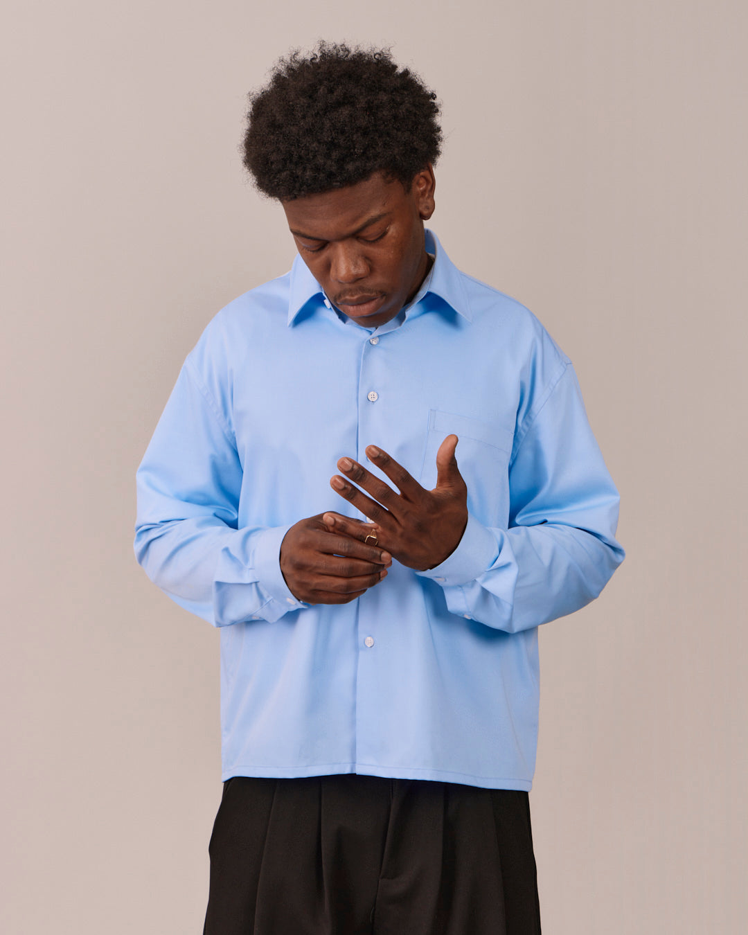 LS Origins Bamboo Shirt - Light Blue