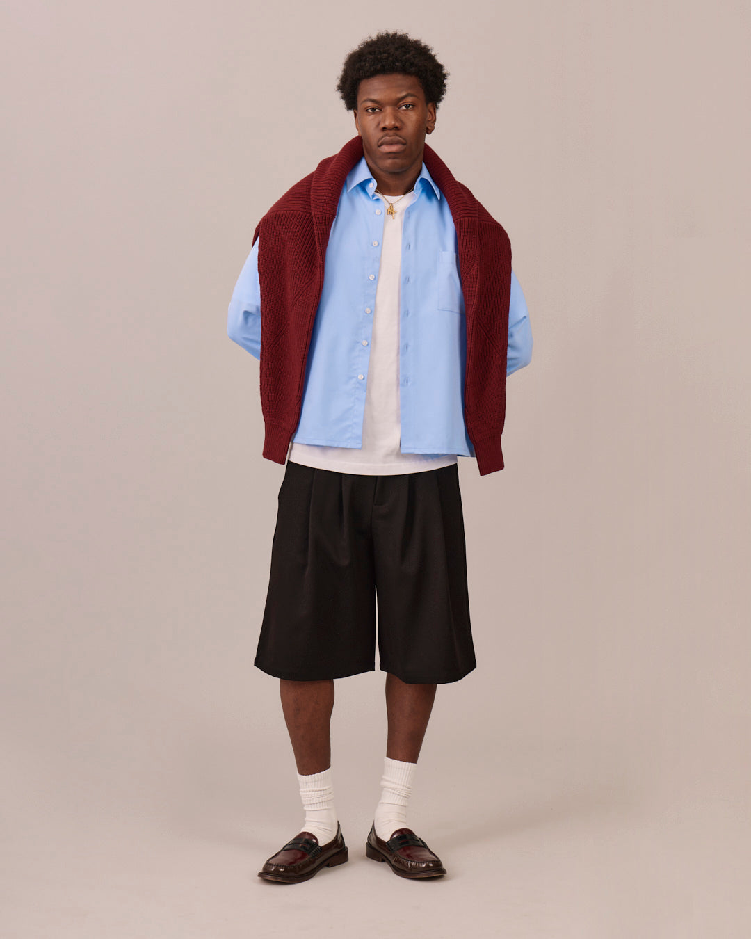 Relaxed Suit Shorts - Black