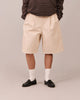 Baggy Pleated Jorts - Beige