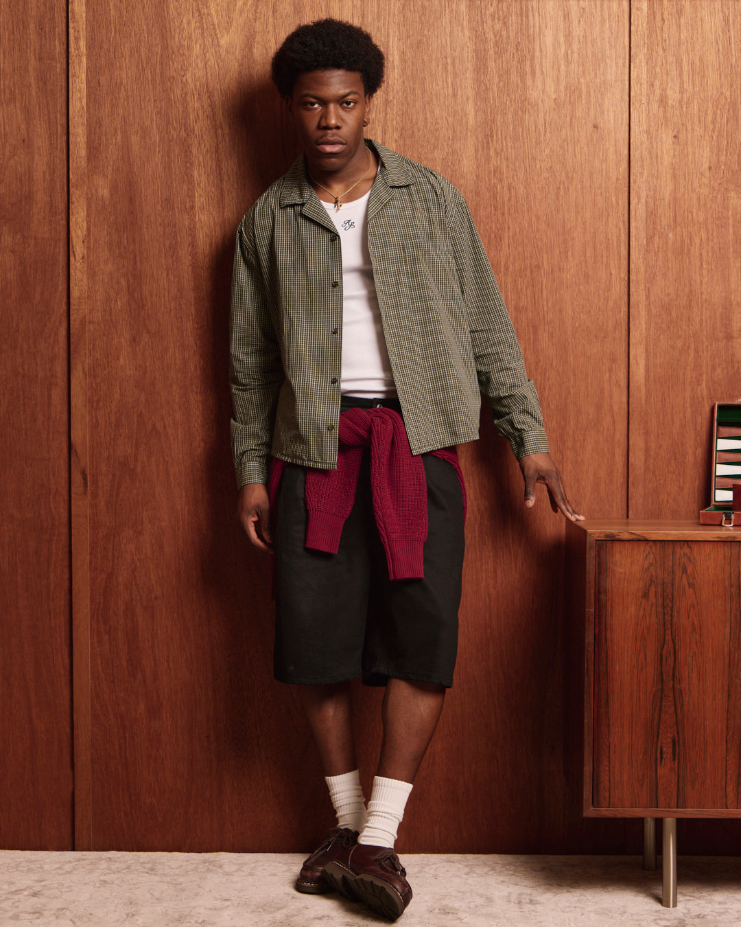 LS Checkered Shirt - Green/Navy