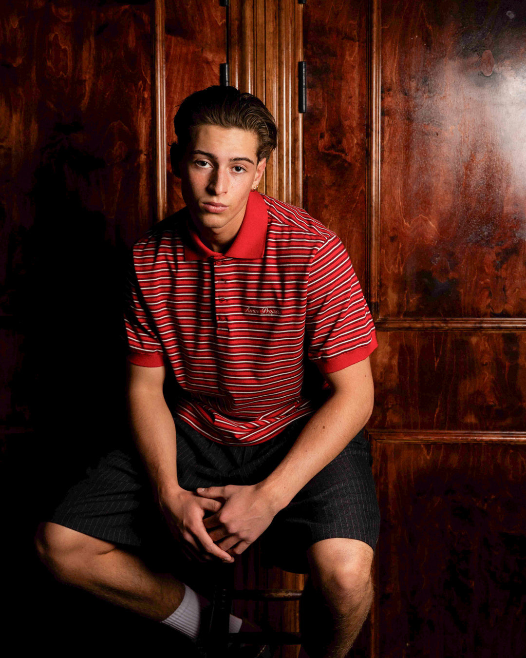 SS Polo Shirt - Red/White Stripe