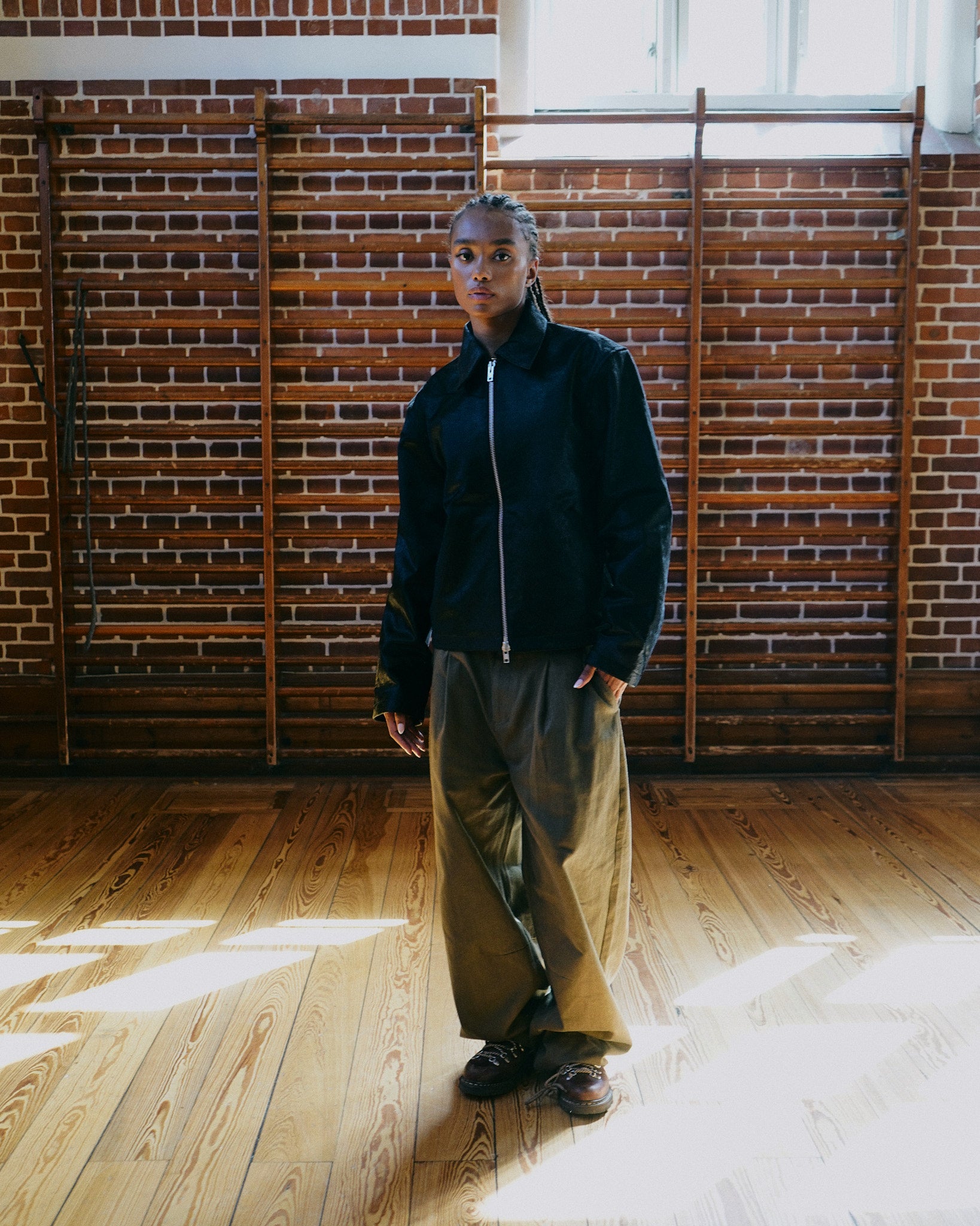 Baggy Engineered Dart Jeans - Green
