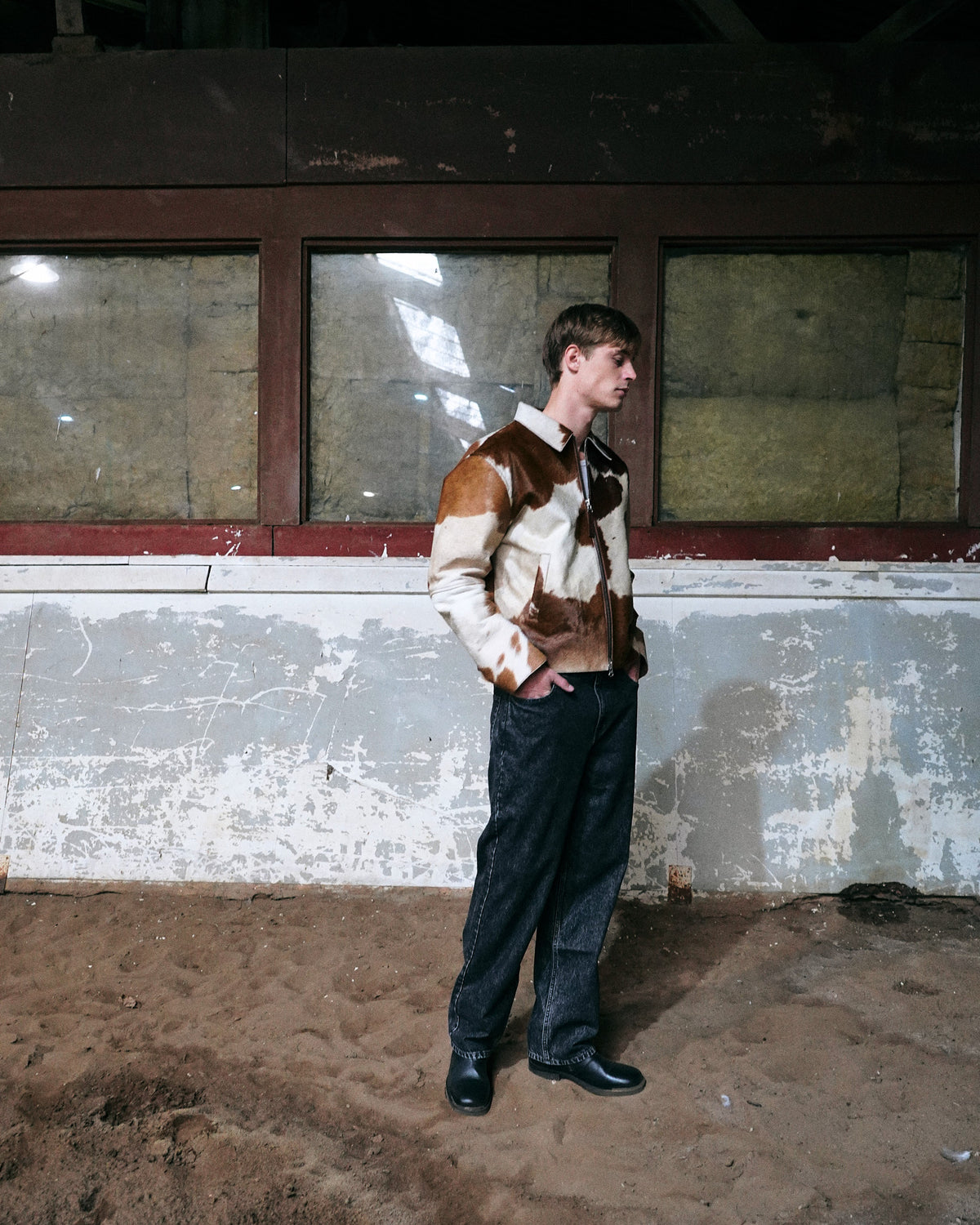 Cow Leather Jacket - Cow Hair