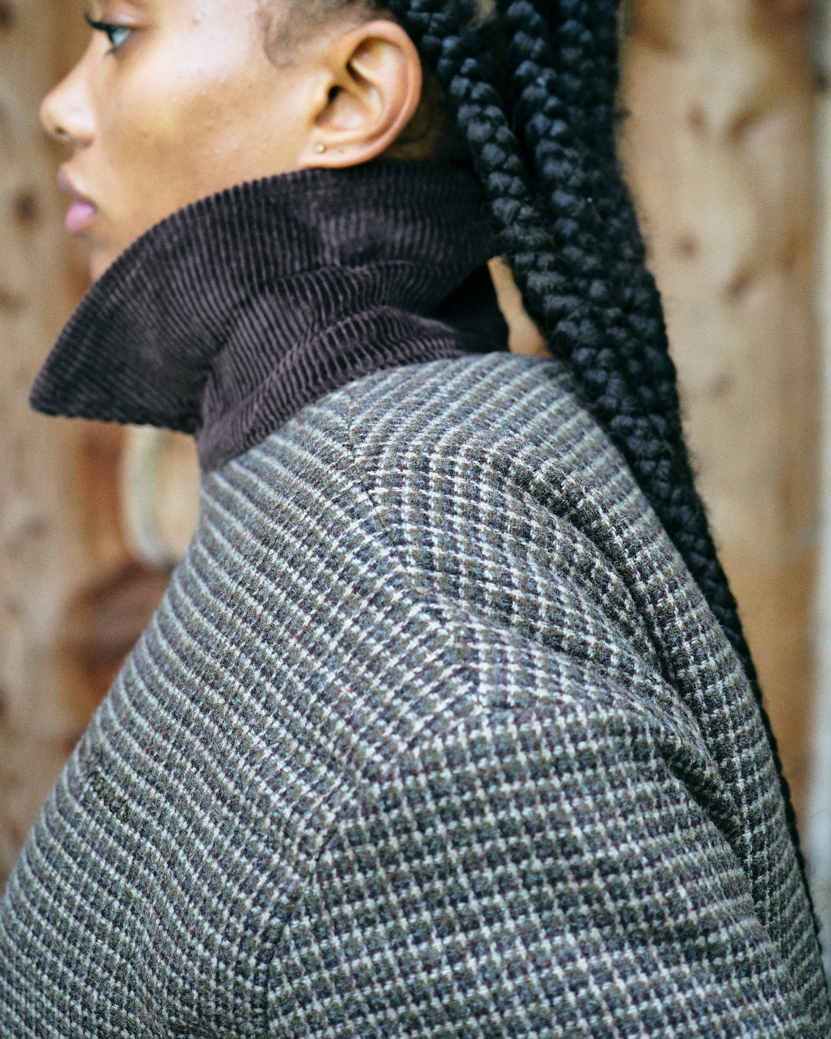 Checkered Bomber Jacket