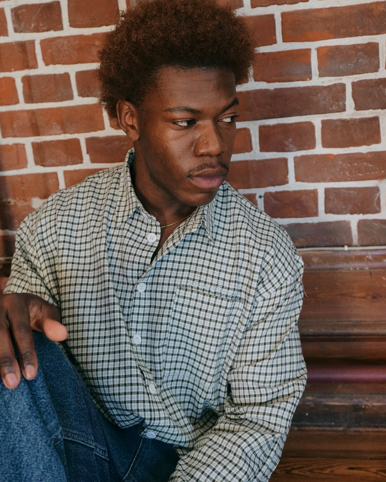 LS Checkered Shirt - Army Green