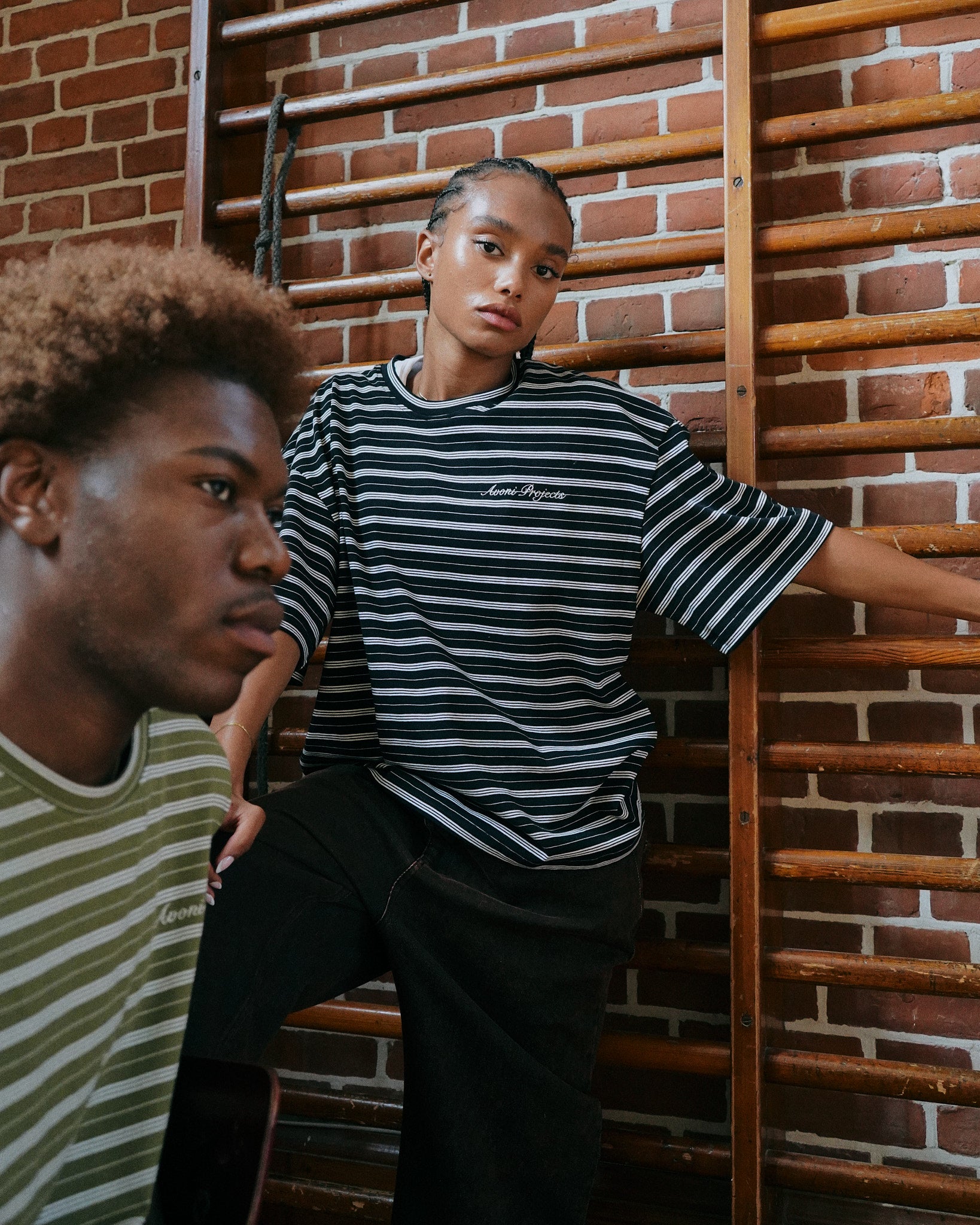 Boxy SS Tee - Black Stripe
