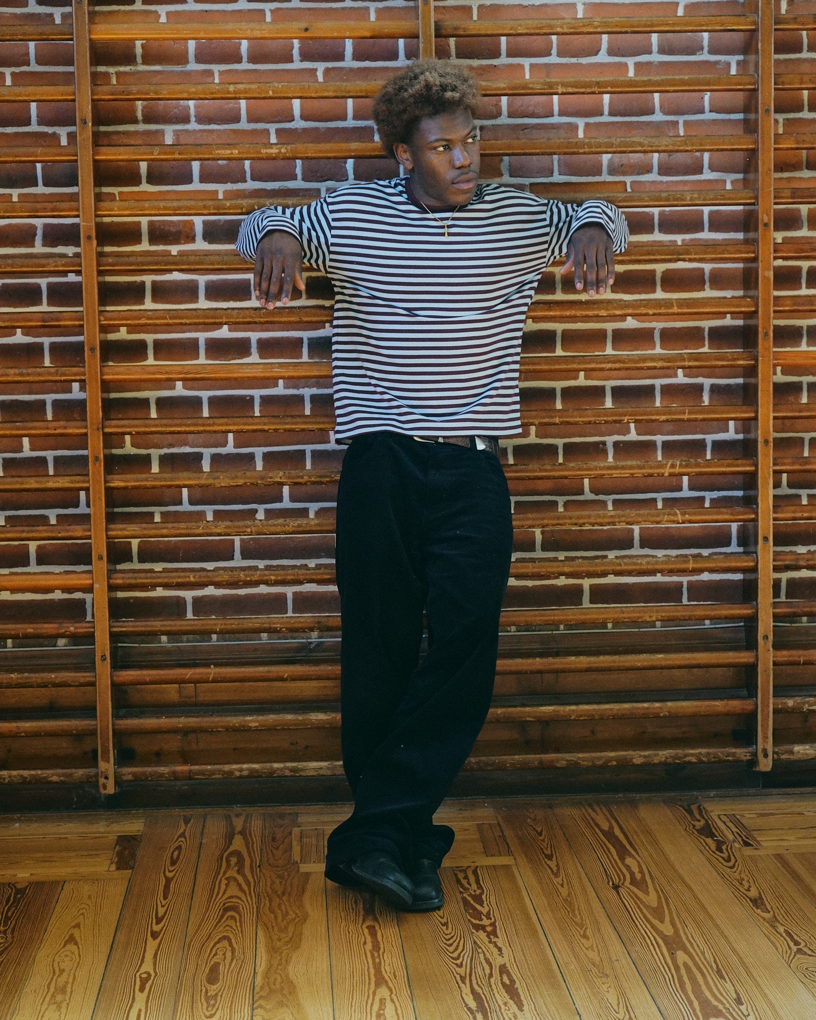 Straight Corduroy Pants - Navy